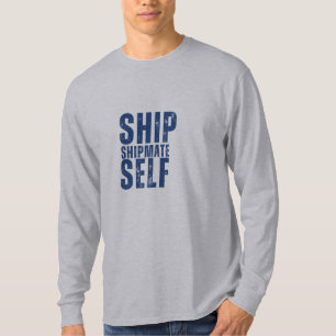 Camiseta Design de bordo longo do NAVIO-NAVIO-NAMORADO-AUTO