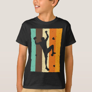 Camiseta Design de Bouldering Vintage para Homens Mulheres