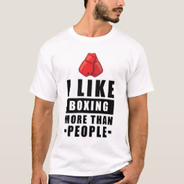 Camiseta Design de Boxe Divertido