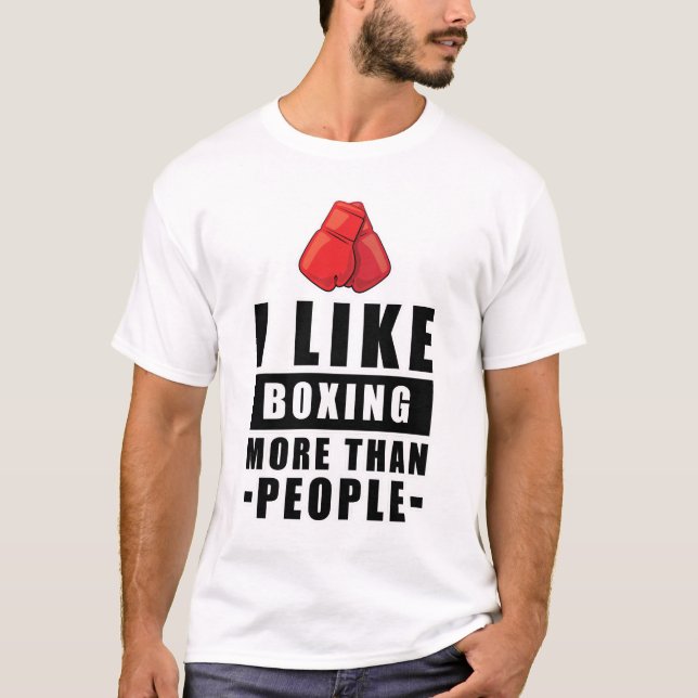 Camiseta Design de Boxe Divertido (Frente)