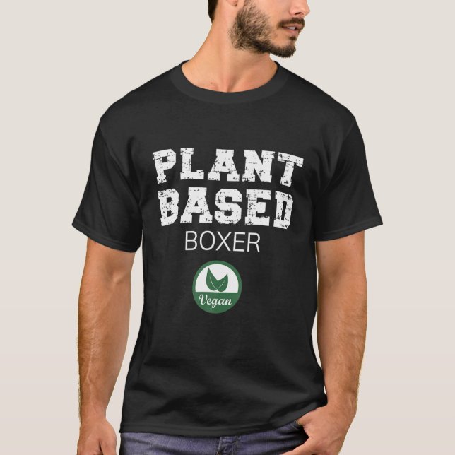 Camiseta Design de Boxer baseado em Planta. Design à base d (Frente)