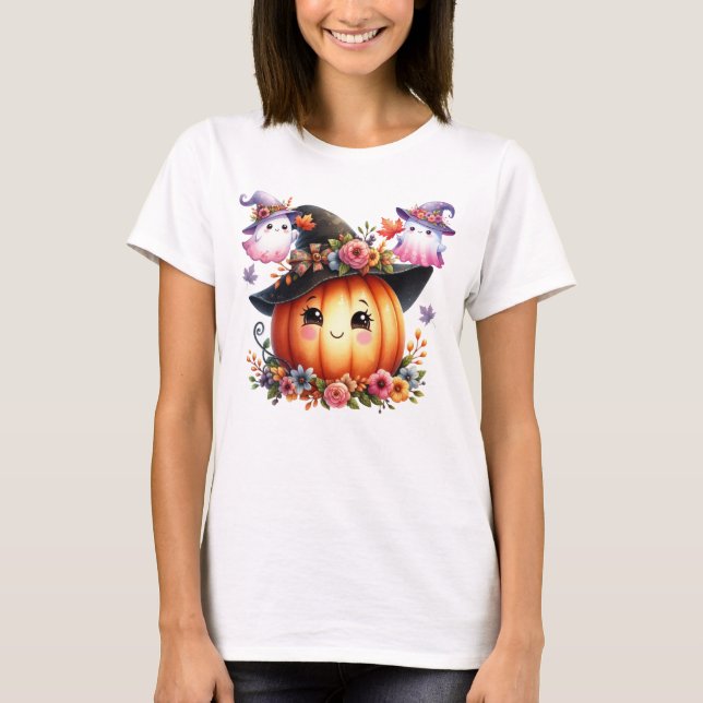 Camiseta Design de Bruxas de Ocupim de outono Whimsical (Frente)