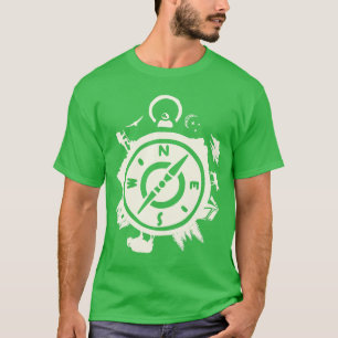 Camiseta design de bússola de aventura