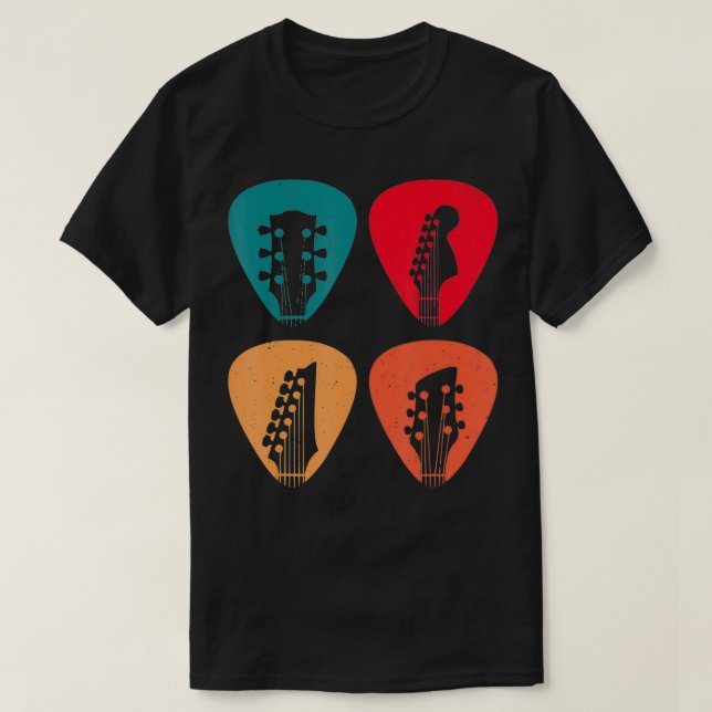 Camiseta Design De Cabeça De Violão Para Jogador De Violão (Frente do Design)
