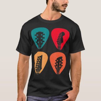 Camiseta Design De Cabeça De Violão Para Jogador De Violão
