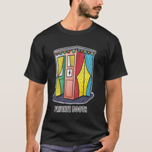 Camiseta Design de cabine privada colorido em estilo retrô