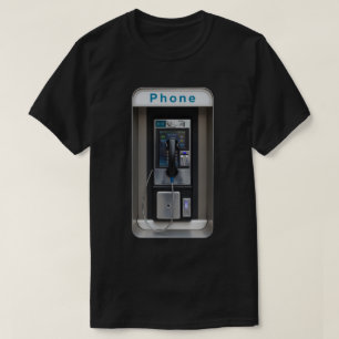 Camiseta Design de Cabine Telefônica Antiga, Arte de Cabine