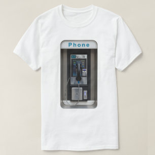 Camiseta Design de Cabine Telefônica Antiga, Arte de Cabine