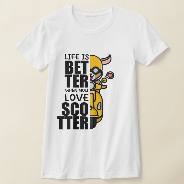 Camiseta Design de cabra de Patinete (Postura )