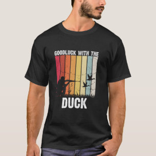 Camiseta Design de caça de aves aquáticas para um pato voad