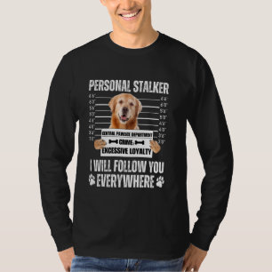 Camiseta Design de Cachorro Espião Pessoal Engraçado Retrie