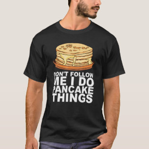 Camiseta Design de Café da Manhã com Panqueca de Xarope de