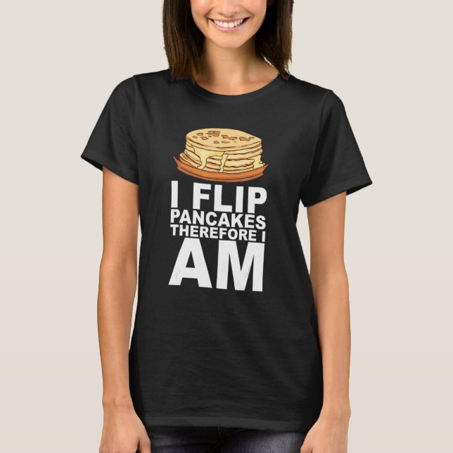 Camiseta Design de Café da Manhã com Panqueca de Xarope de  (Frente)