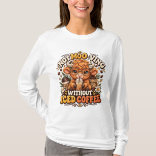 Camiseta Design de Café Gelado de Vaca das Terras Altas Fof