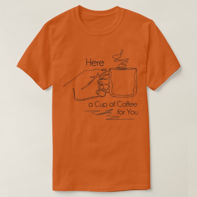 Camiseta Design de café simples (Frente do Design)
