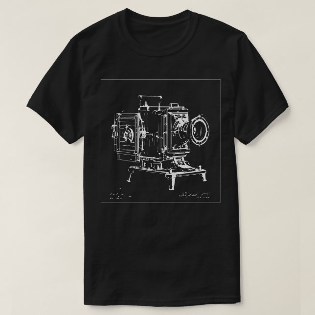 Camiseta design de câmara de cinema de vintage (Frente do Design)