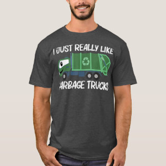 Camiseta Design de Caminhão de Lixo para Homens Trash Truck
