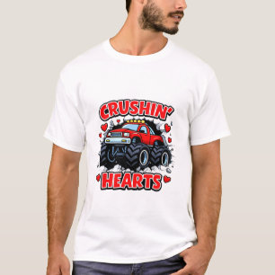 Camiseta Design de Caminhão Fofo que Esmaga Corações