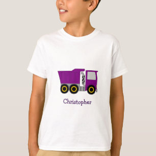 Camiseta Design de caminhão roxo personalizado