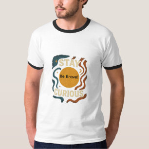 Camiseta Design de camisa, na moda de borda branca e preta
