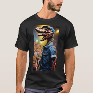 Camiseta Design de Camisa-T Rap de Velociraptor