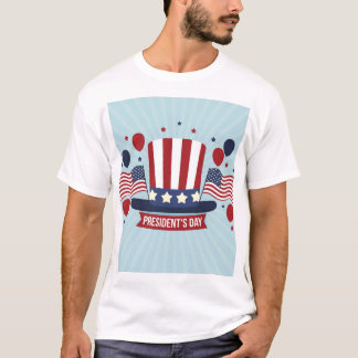 Camiseta Design de Camiseiros do Dia dos Presidentes Patrió