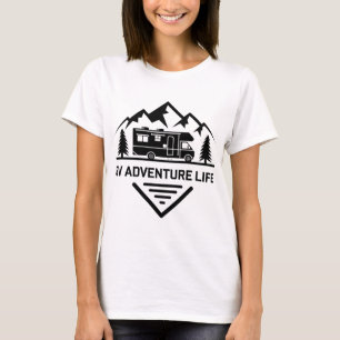Camiseta Design de Camper de Montanha RV Adventure Life