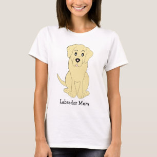 Camiseta Design de Cão Labrador Amarelo Personalizado