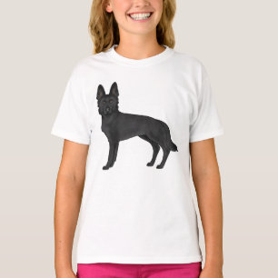 Camiseta Design de cão pastor alemão preto GSD