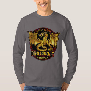 Camiseta Design de Capa T-Shirt ouro dos Dragões
