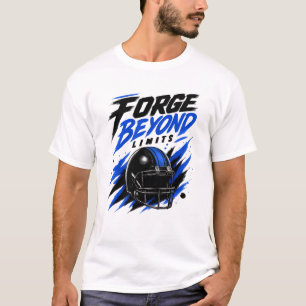 Camiseta Design de Capacete de Futebol Forge Beyond Limits