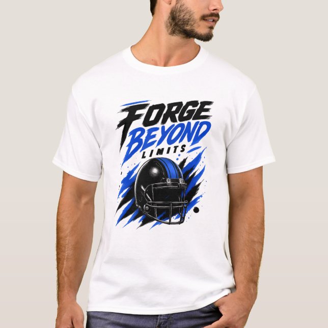 Camiseta Design de Capacete de Futebol Forge Beyond Limits  (Frente)