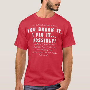 Camiseta Design de Cara de reparo engraçado