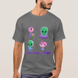 Camiseta design de Caractere de Alienígena 3D