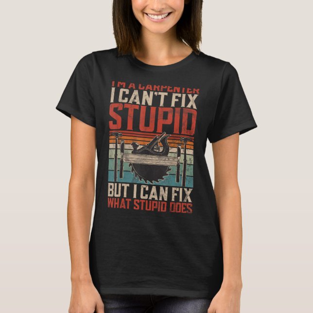 Camiseta Design de carpinteiro retroativo para lumberjack (Frente)