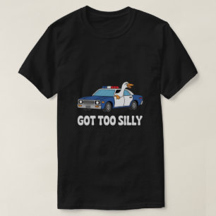 Camiseta Design de Carro de Polícia do Ganso Engraçado – Fi