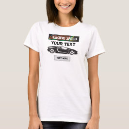 Camiseta Design de Carro de Velocidade de Corrida – Desempe