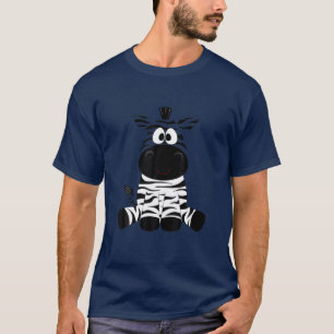 Camiseta Design De Cartografia Zebra Engraçada Para Criança