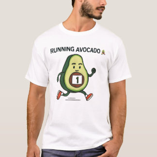 Camiseta Design de Cartoon Avocado 🥑 Cute Sporty