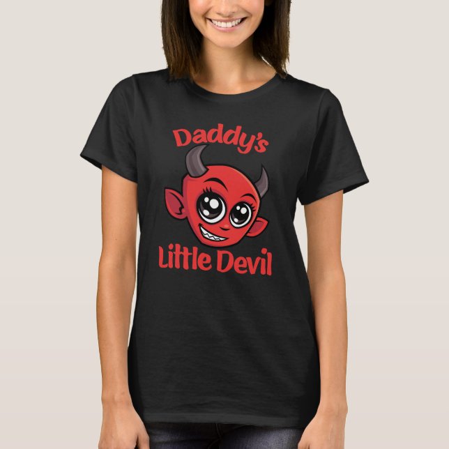 Camiseta Design de Cartoon Pai do Diabo (Frente)