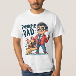 Camiseta Design de Cartoon Pai francês