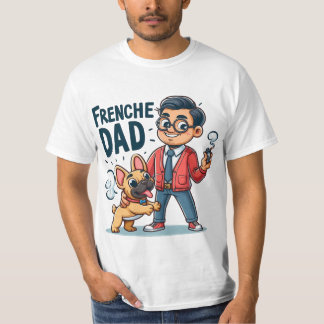 Camiseta Design de Cartoon Pai francês
