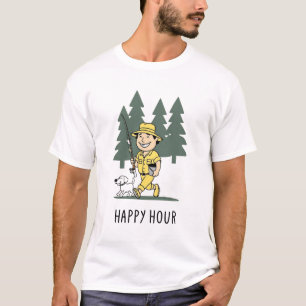 Camiseta Design de Cartoons de Aventura de Pesca em Hora Fe