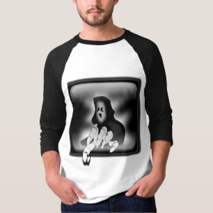 Camiseta Design de Casa Assombrada de Halloween com Fantasm