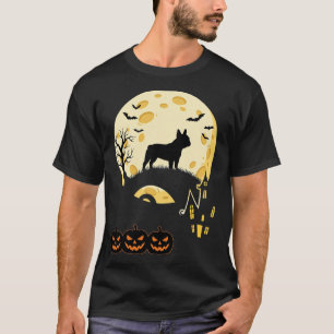 Camiseta Design de Casa Assombrada Lua Bulldog Francês Hall