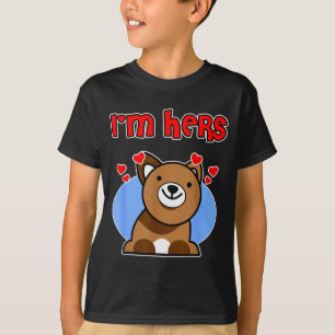 Camiseta Design de casal de valentine com cachorro para hom