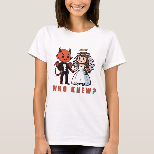 Camiseta Design De Casamento Devilish Groom - Quem Sabia? (Frente)