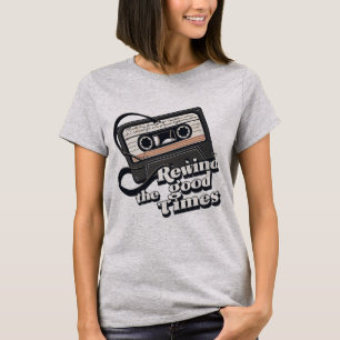 Camiseta Design de Cassete Retroativo para amantes da Nosta