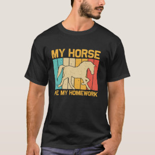 Camiseta Design De Cavalo Engraçado Para Crianças Meninas C