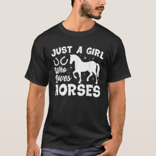 Camiseta Design de Cavalo Fofo para Mulheres Meninas que Ca